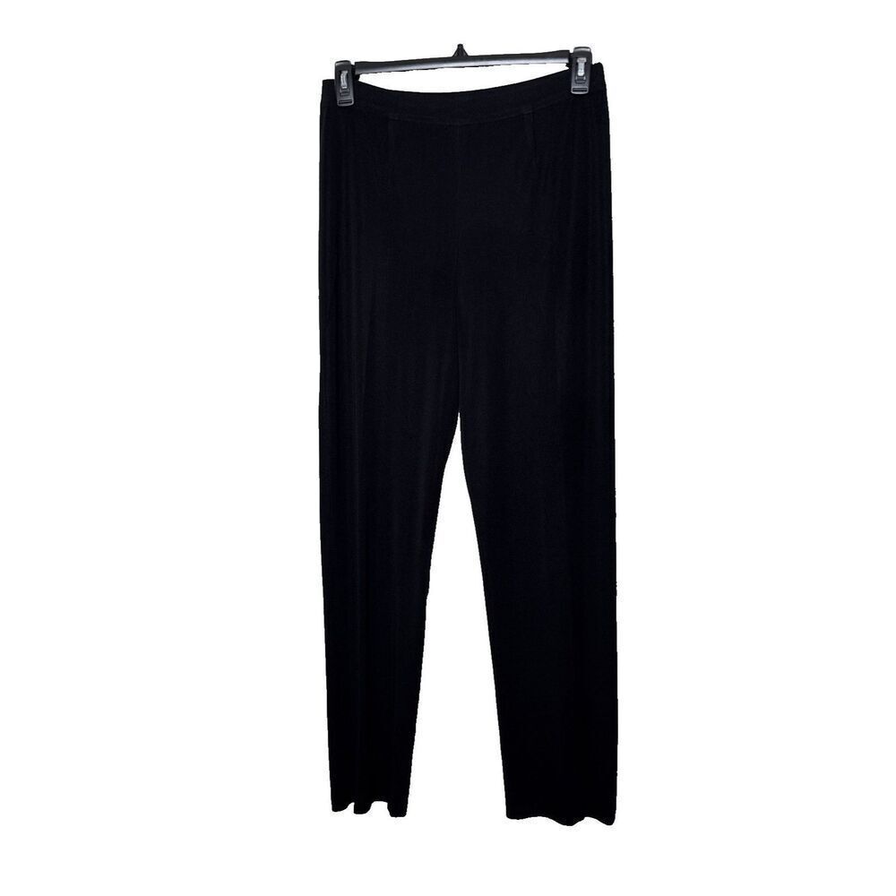 EXCLUSIVELY MISOOK Pants M Medium Black Knit Pull-On Acrylic Stretch